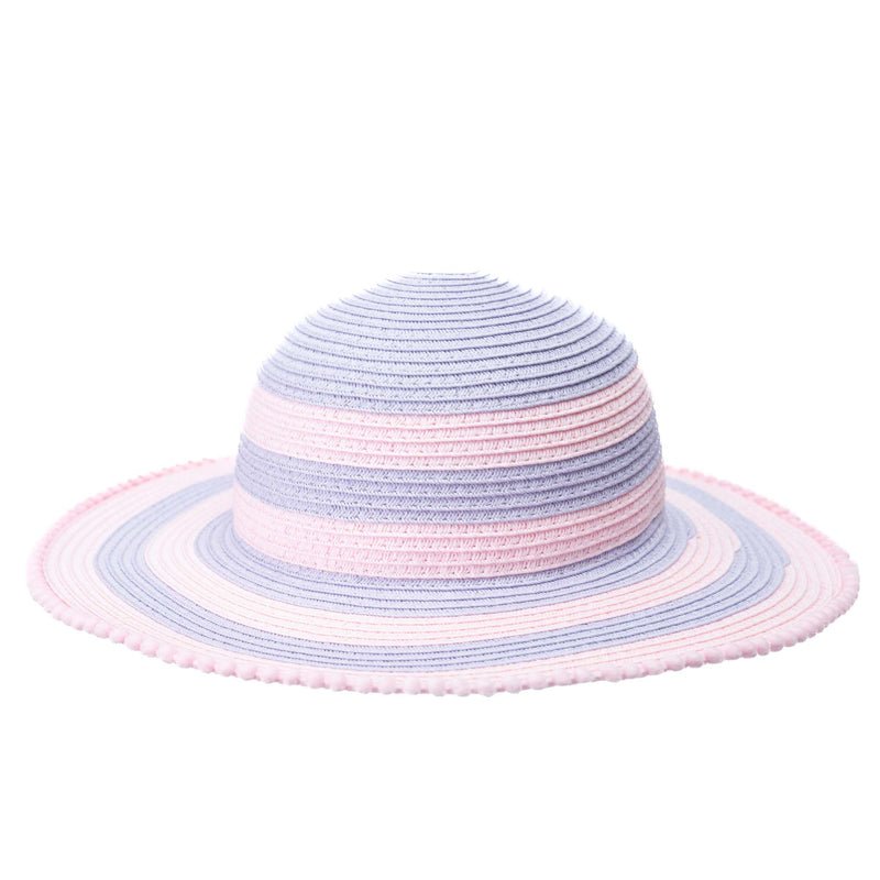 Hi Hop | Stripe Straw Hat Pink & Lilac