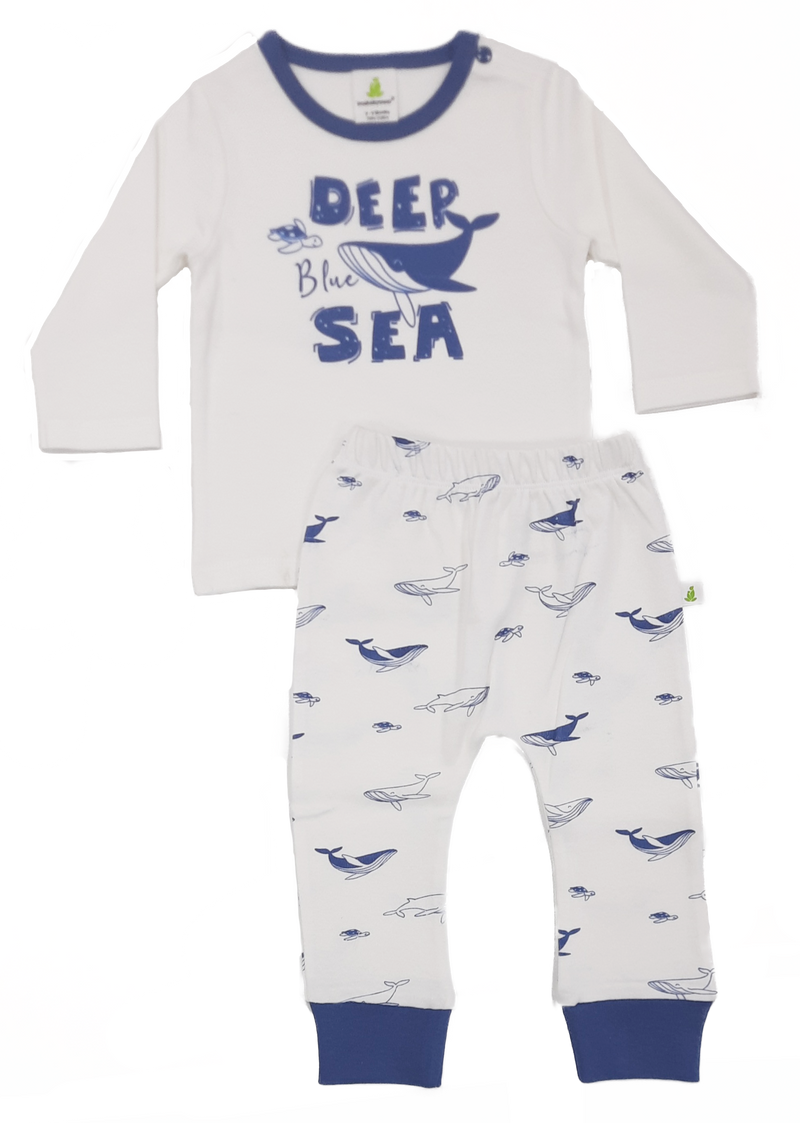 Imababy | Top & Harem Pant Set-Deep Blue Sea