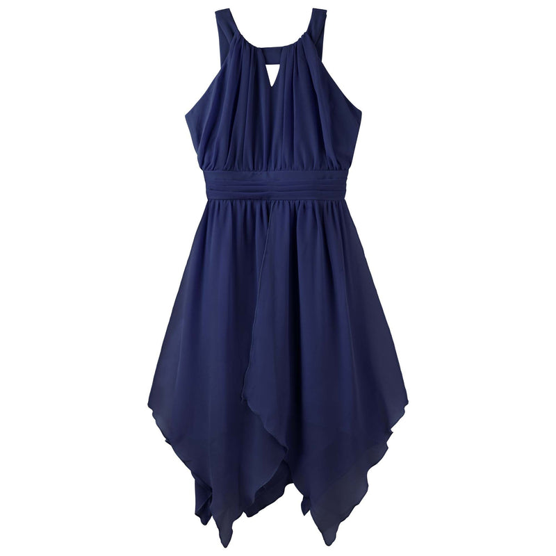 Designer Kidz | Angelene Panelled Dress-Navy
