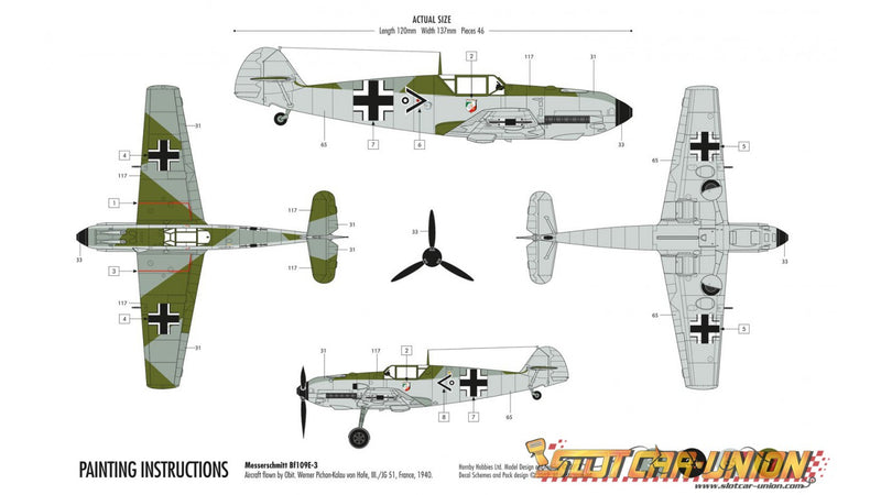 Airfix | Messerschmitt Bf109E-3 - Sml Starter Set RRP $34.99