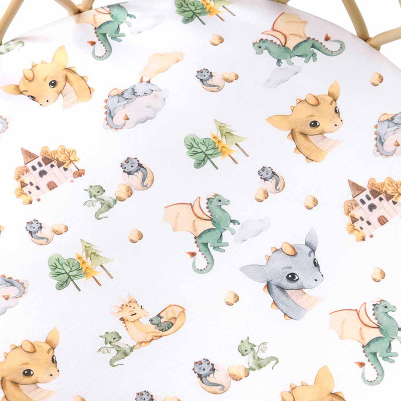 Snuggle Hunny | Dragon Organic Fitted Cot Sheet