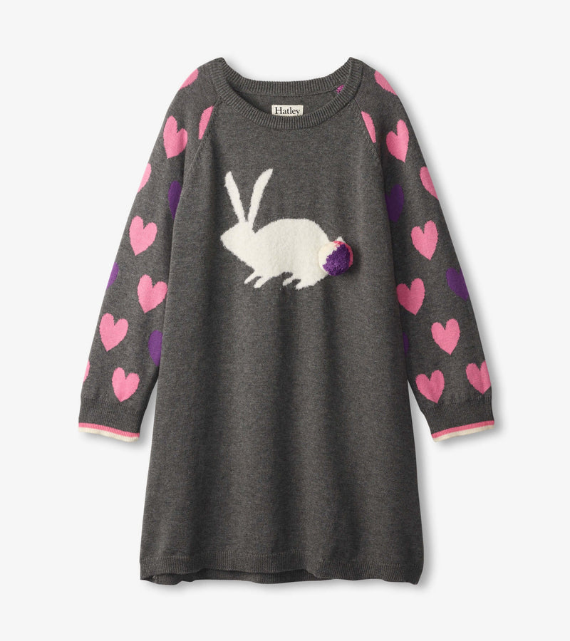 Hatley | Bunny Hearts Girls Sweater Dress