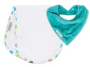 Silly Billyz | Shoulder Bib & Bandana Set - White/Turquoise