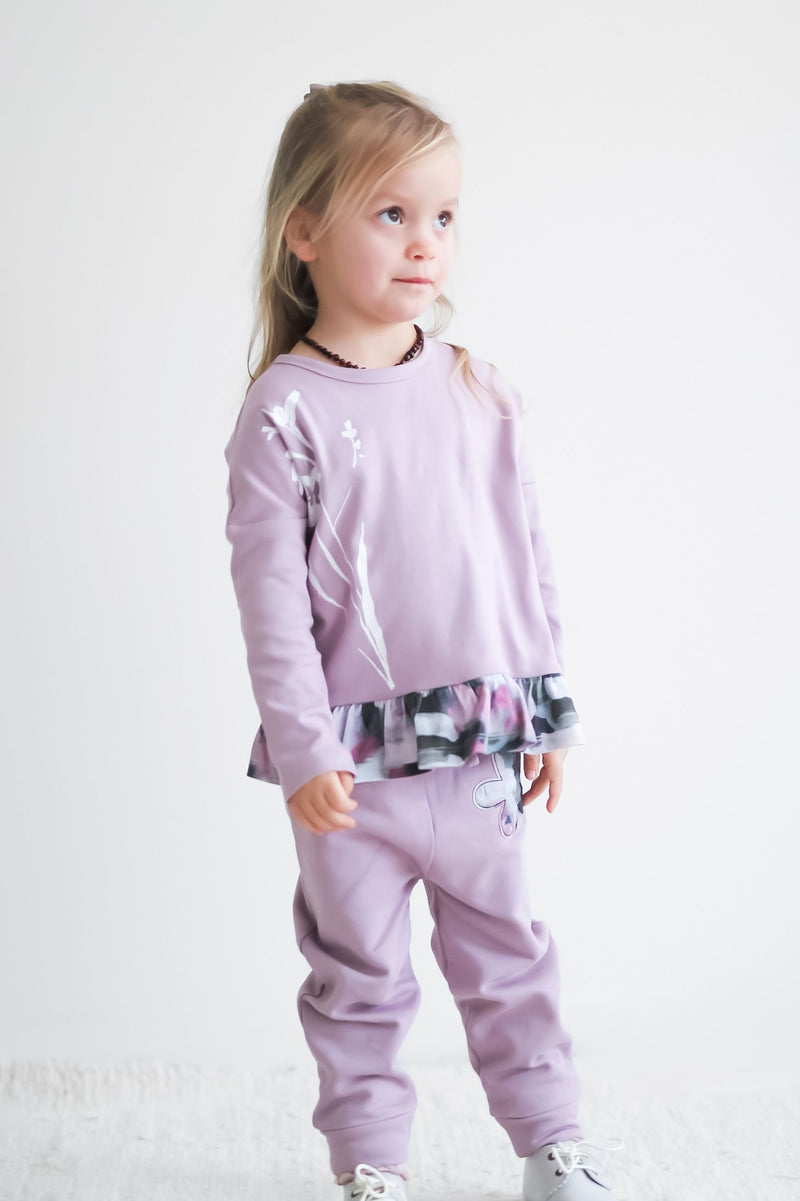 Burrow & Be | Lilac Paint Dab Track pants
