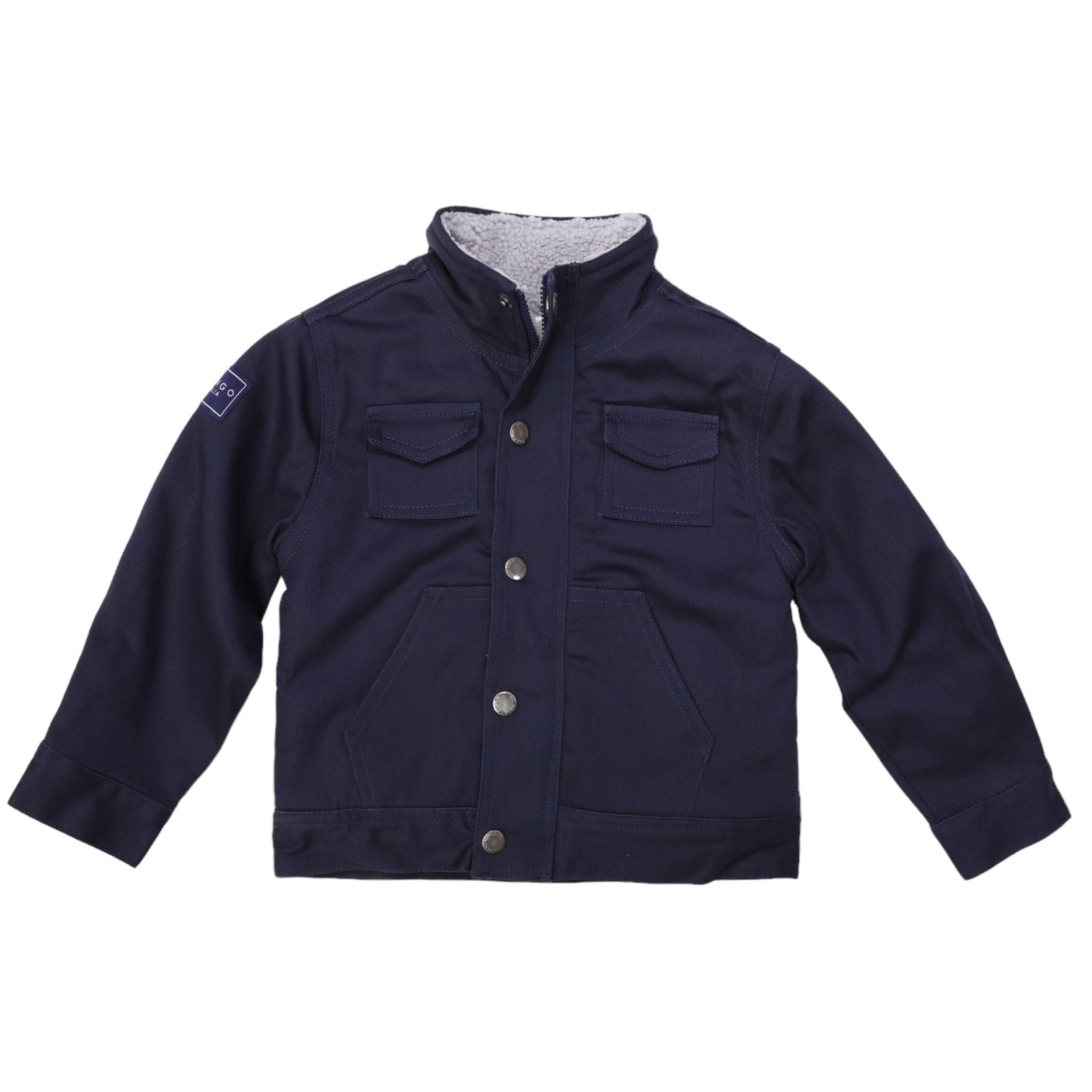 Korango Tiger Lined Knit Jacket - Charcoal
