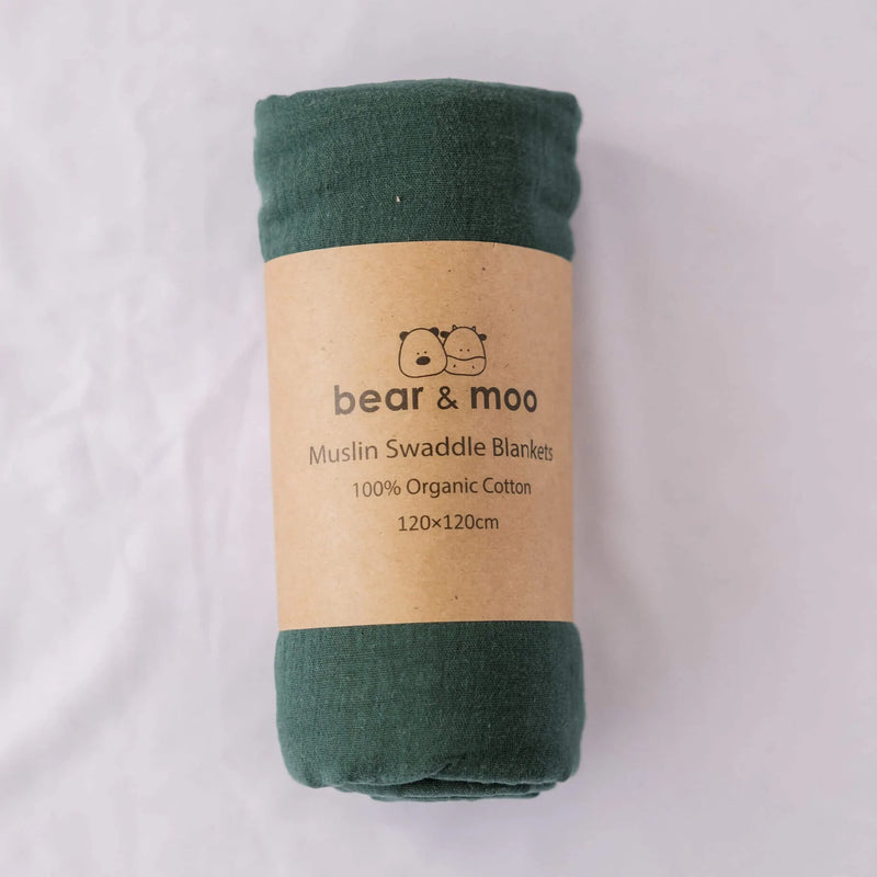 Bear & Moo | Muslin Swaddle Blankets Organic Cotton Assort