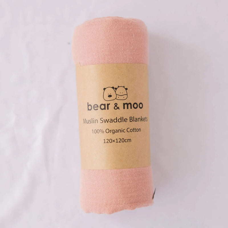 Bear & Moo | Muslin Swaddle Blankets Organic Cotton Assort