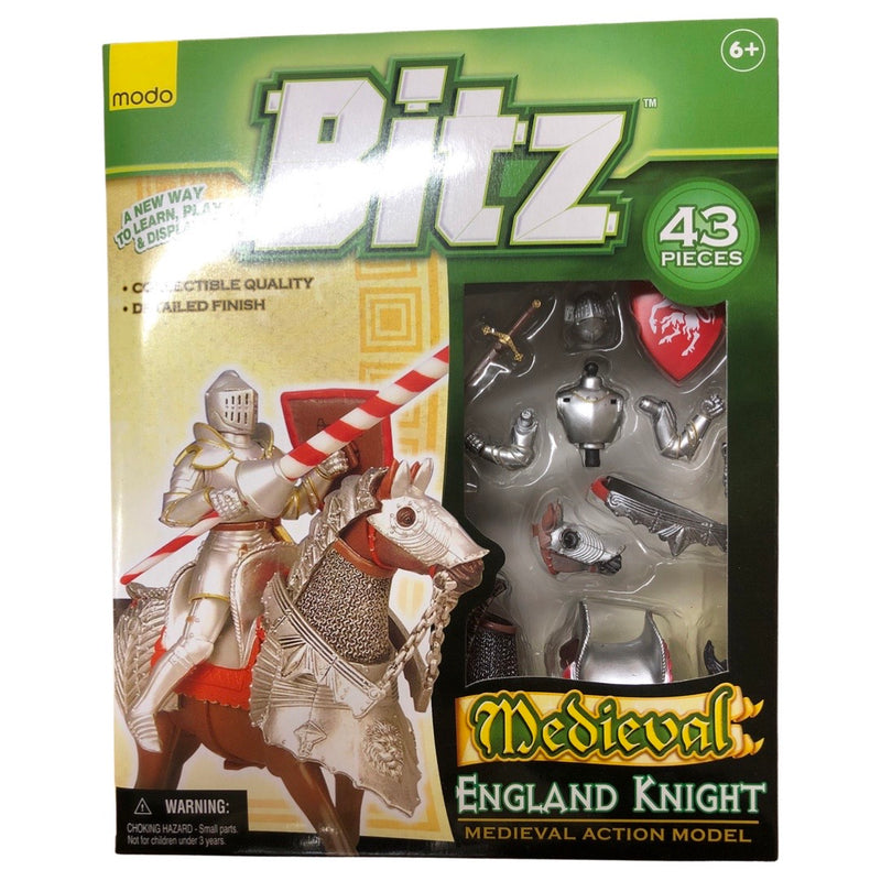 Bitz England Knight with Lance on Battle Horse