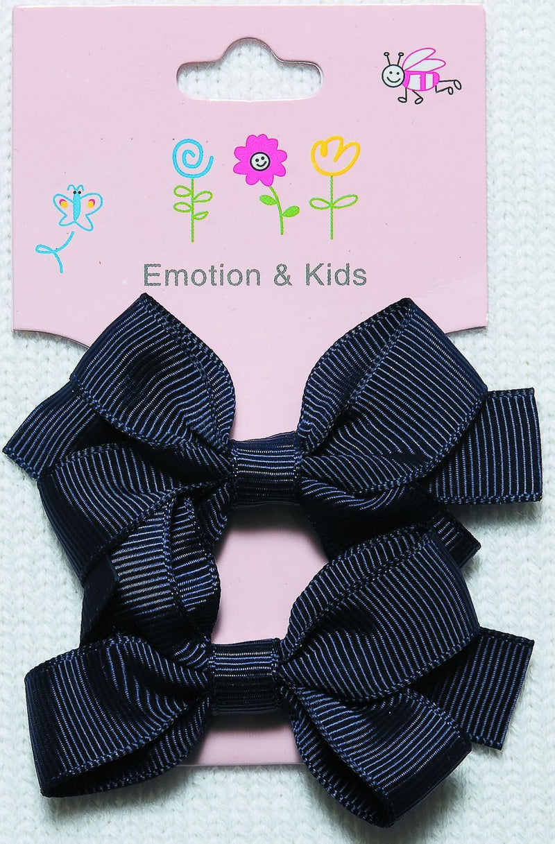 Emotion & Kids | Navy Bow Clips Assorted