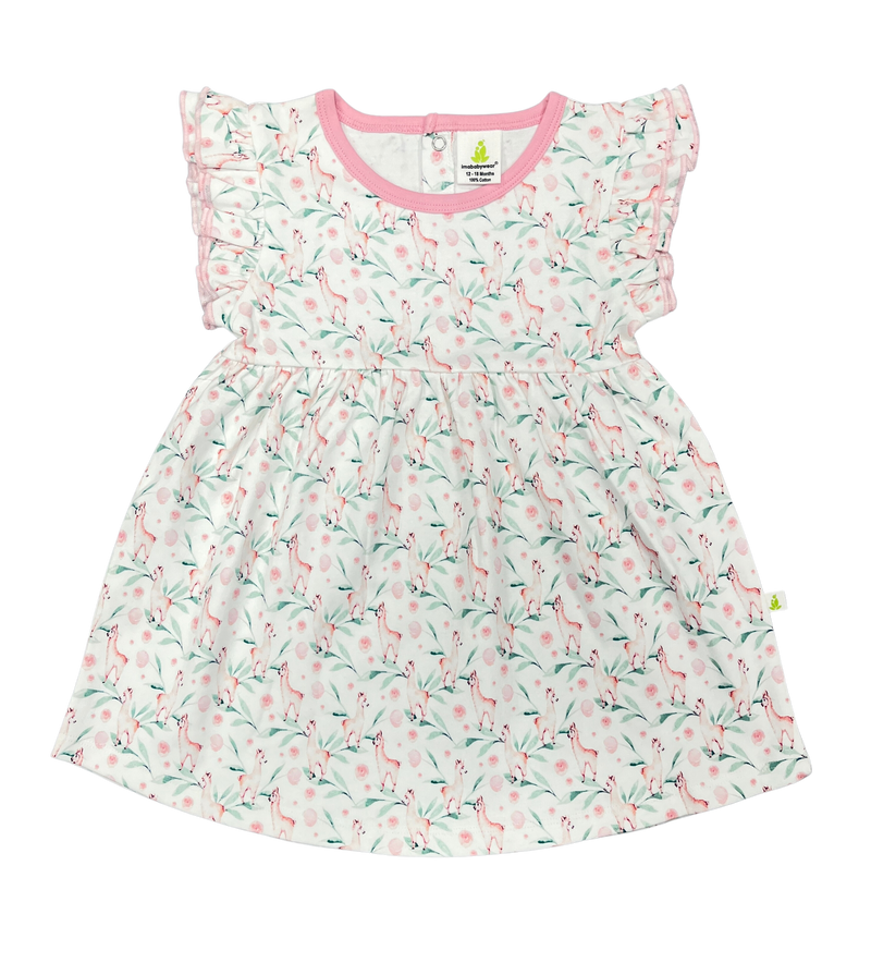 Imababywear | Pricilla Short Sleeved Dress - Pink Alpaca
