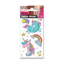 Temp Tattoo Glitter Rainbow Unicorn