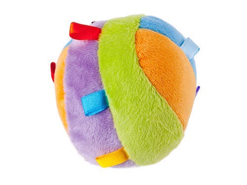 Baby Bow | Soft Plush Basketball Rattle with Tabs