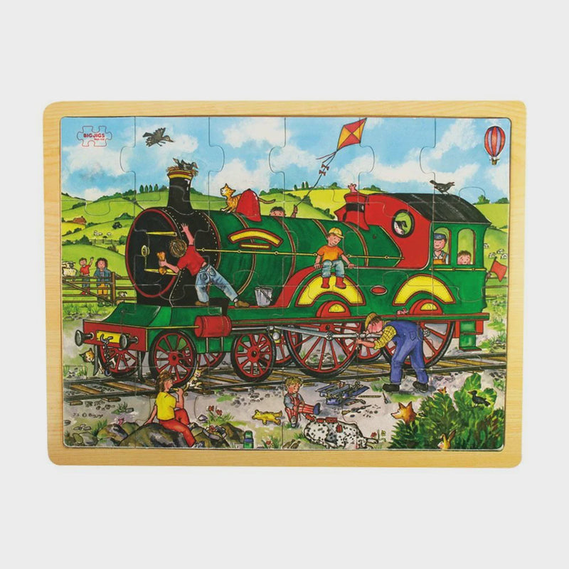 BigJigs | Wooden Train Frame Puzzle - 24pc