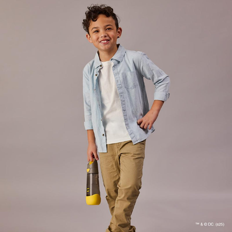 b.box Clear Tritan Drink Bottle 600ml - Licensed Batman