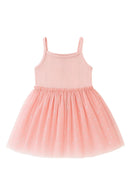 Confetti Kidz | Ribbed Tulle Dress - Sparkling Rose