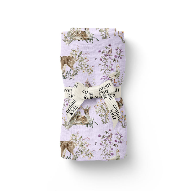 Enchanted Gardens - Organic Muslin Swaddle