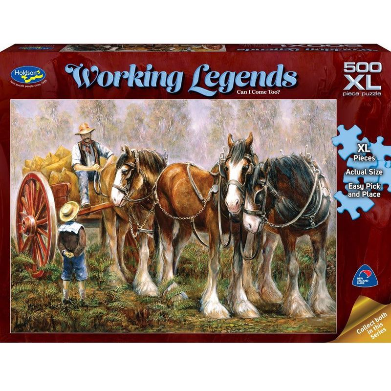 Holdson Puzzle - Working Legends 500pc XL - (Can I Come Too?)