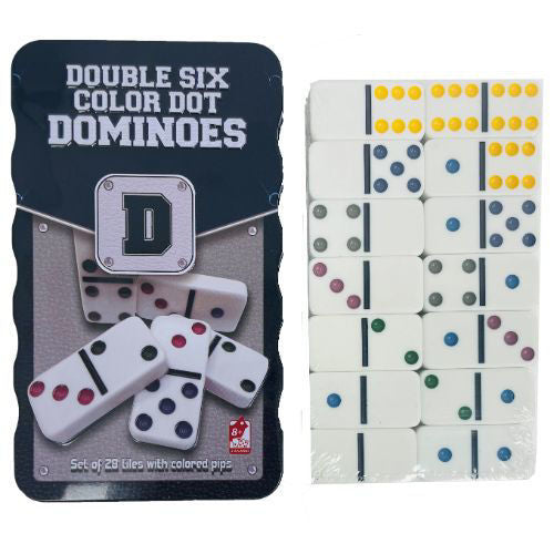 Double Six colour Dot Dominoes