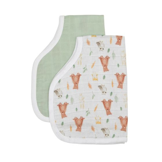 All4ella | Burp Cloth 2pk - Forest Friends