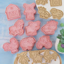 8pcs farm animal cookie cutter set