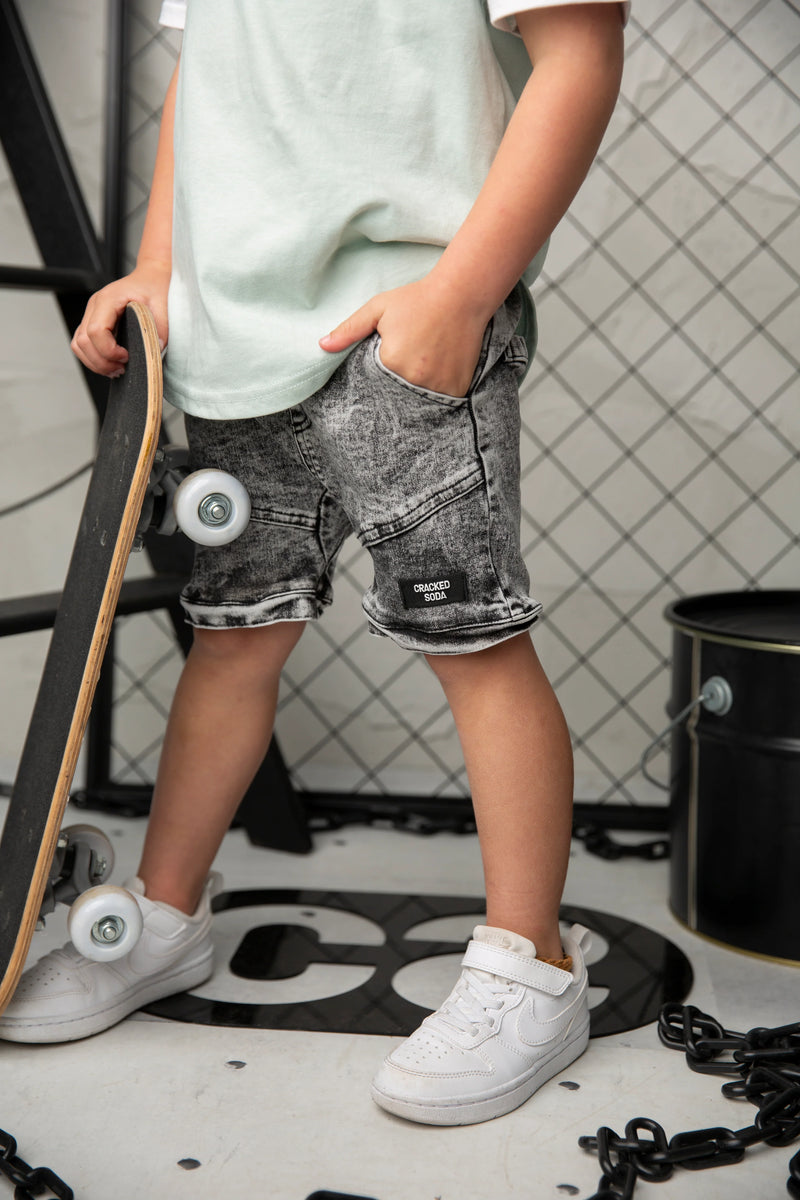 Cracked Soda |  Mason Denim Grey Shorts