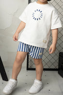 Cracked Soda Max Stripe Short Blue 3-8yrs
