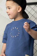 Cracked Soda | Jacob Scooped Tee - Blue