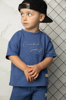 Cracked Soda|  Jacob Tee & Short Set blue 000-2
