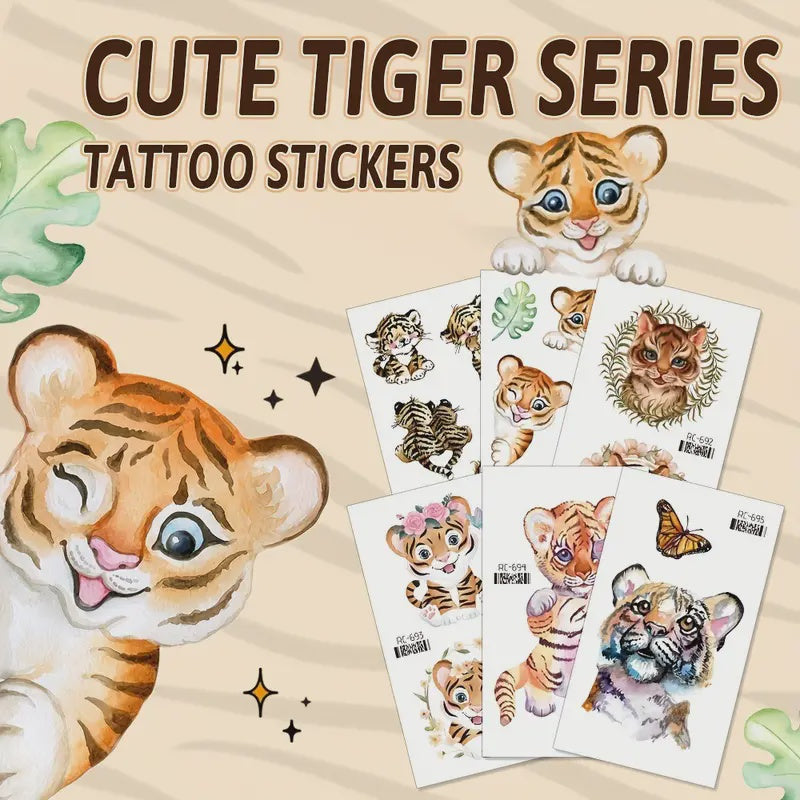 Tiger Temporary Tattoos