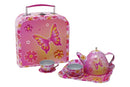 Pink Poppies Vibrant Vacation Tin Tea Set RRP $48.99
