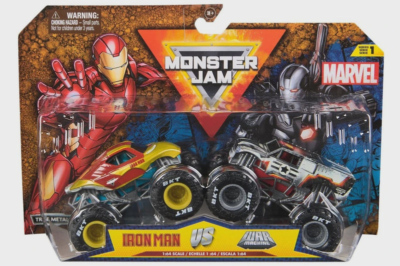 Monster Jam: 1:64 Scale Marvel 2-Pack - Iron Man vs. War Machine