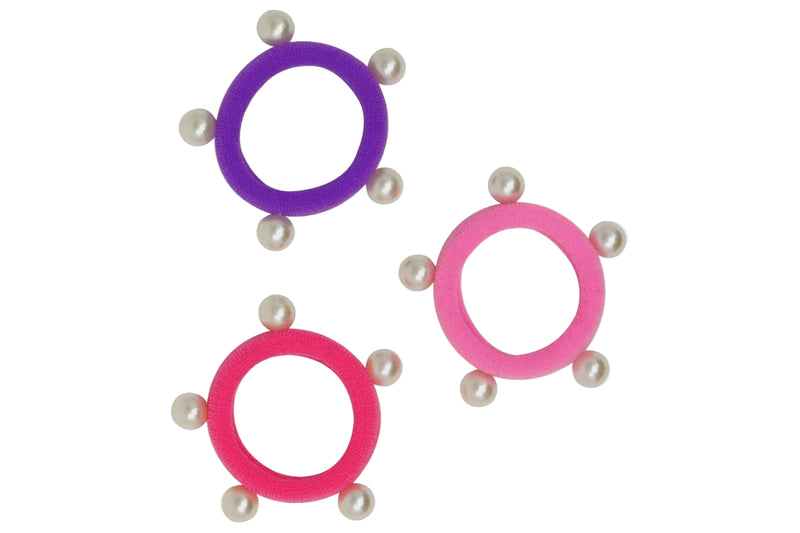 Pink Poppy | Pearl Hair Elastics