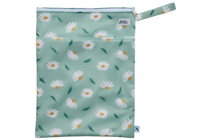 Snazzi |  Double Pocket Wet Bag - Daisy Meadow