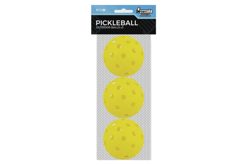 Formula Sports Pickleball Outdoor Balls x 3 RRP $14.99