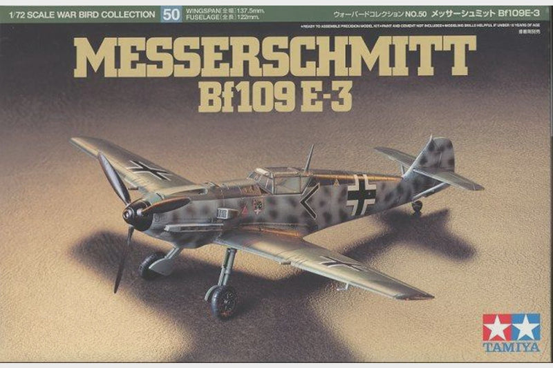 Tamiya: 1/72 German Messerschmitt Bf109E3 - Model Kit