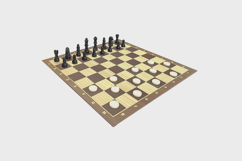 Classica 2 in 1 Kids Adults Chess Checkers Family Folding Board Game