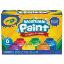 Crayola | Washable Kids Paint pots Classic Colours 6pk