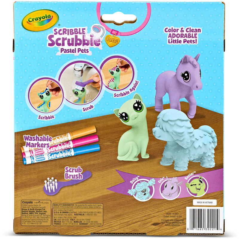 Crayola Scribble Scrubbies 3Pk Pastel Pets
