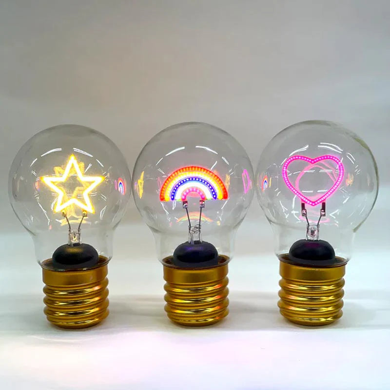 Stellar Haus LED Filament Lightbulb Night Light - Rainbow