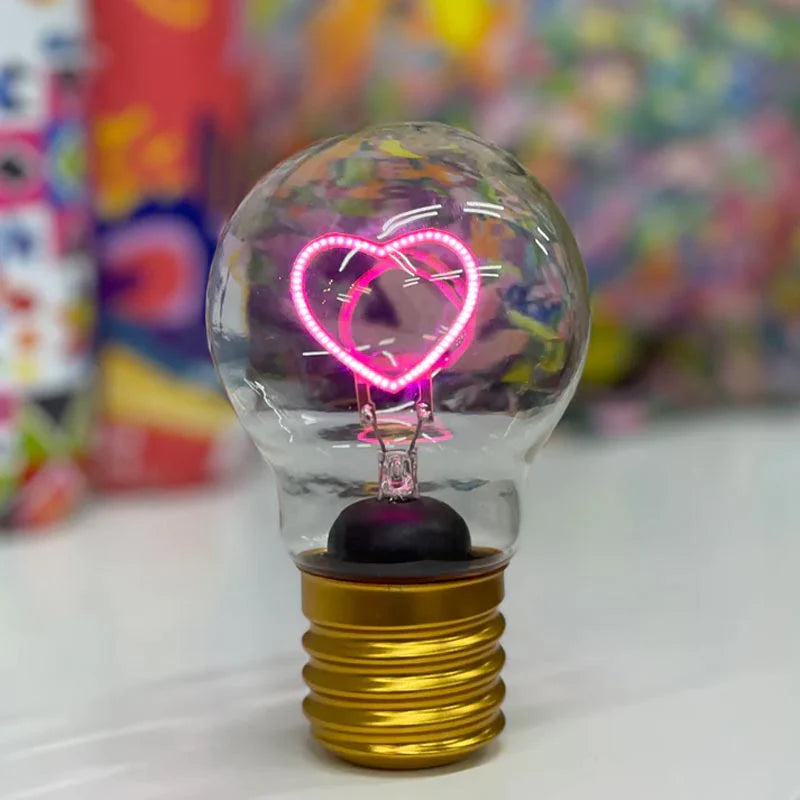 Stellar Haus LED Filament Lightbulb Night Light- Heart
