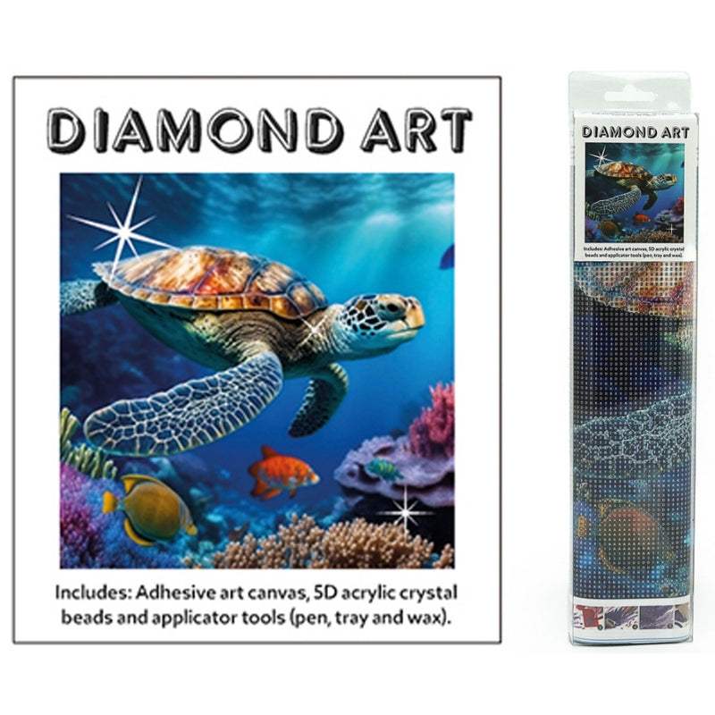 Diamond Art Kit 30cm x 30cm Under Water Turtle RRP $12.99