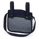 Bayer Classic Doll Pram Kids Stroller Dark Blue & Denim with White Bow