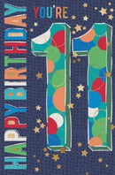 Your'e 11th Happy Birthday card - Male Deluxe card