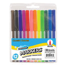 Bazic | Fine Line 12 Classic Colors Washable Markers