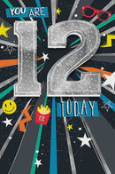 You are 12 Today - Birthday Card - Male