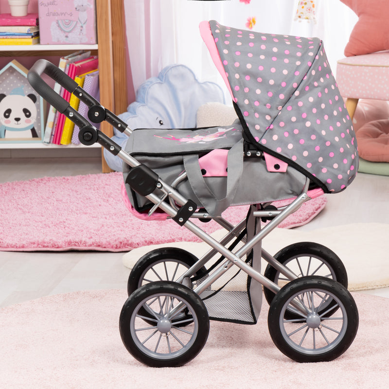 Bayer | Limited City Star Pram - Grey & Pink