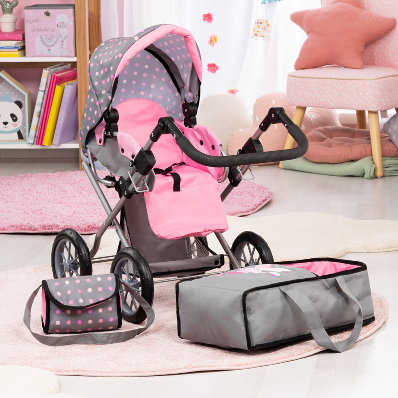 Bayer | Limited City Star Pram - Grey & Pink