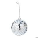 Silver Mirrored Disco Ball Ornaments