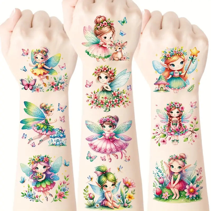 Waterproof Fairy Princess & Butterfly Temporary Tattoos