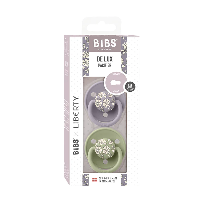 Bibs Pacifier | De Lux Round-Silicon -Liberty